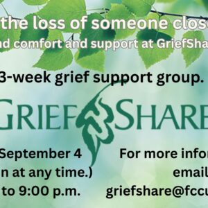 GriefShare  7:00 p.m.