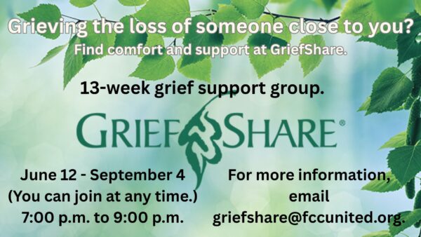 GriefShare  7:00 p.m.